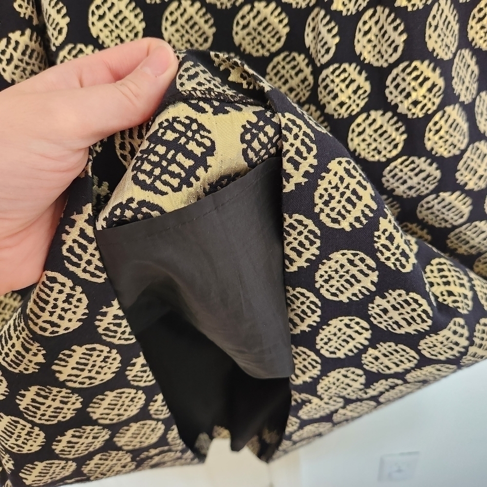 Limited Edition Gold and Black Sphagetti Strap Mini Dress. Sz 14 - Picture 11 of 13